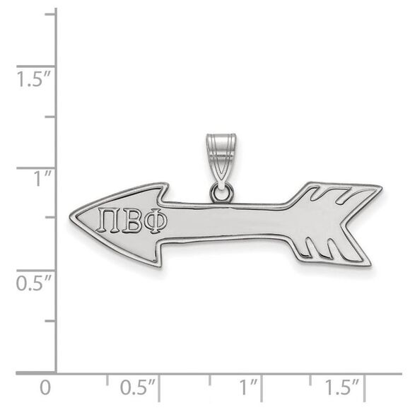 Sterling Silver Pi Beta Phi Medium Pendant - Picture 2 of 3